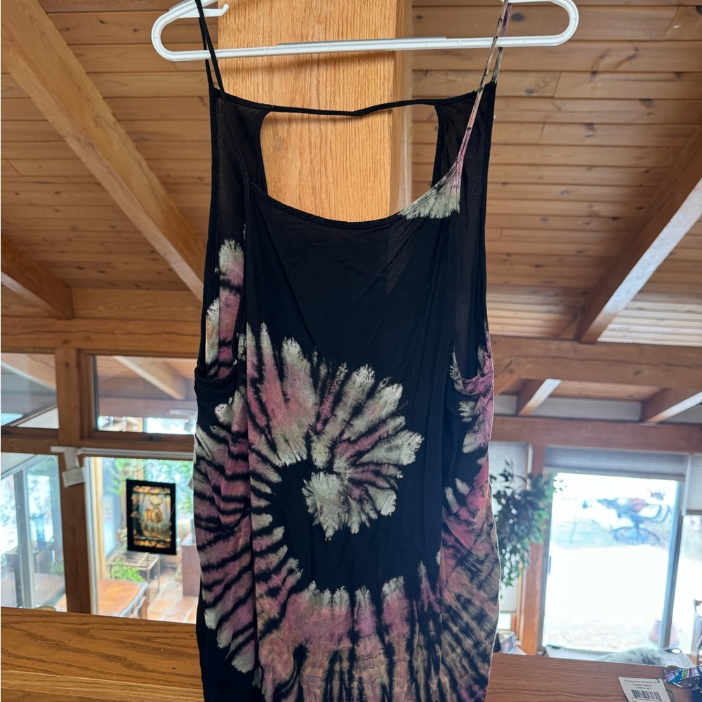 Tie-Dye Tank Tunic with Open Back
